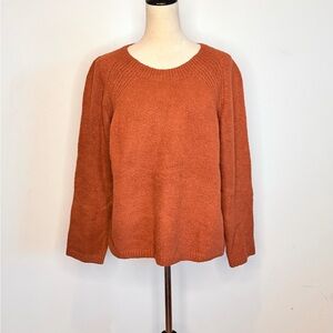 Eileen Fisher Warm Orange Crew Neck Sweater
